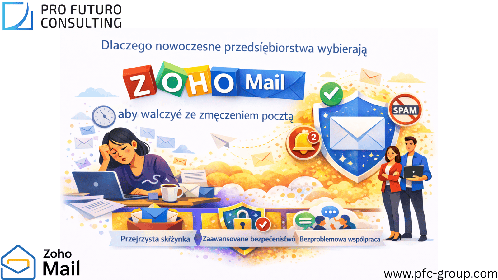 Dlaczego nowoczesne firmy wybierają Zoho Mail w walce ze zmęczeniem e-mailami